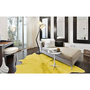Josephine Yellow 6 ft. x 7 ft. Specialty Abstract Cowhide Area Rug