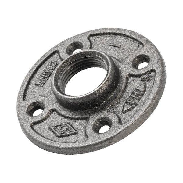 1 in. Black Malleable Iron Threaded Floor Flange