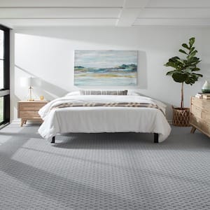 Sharp Perception Regal Blue 37 oz. Polyester Pattern Installed Carpet