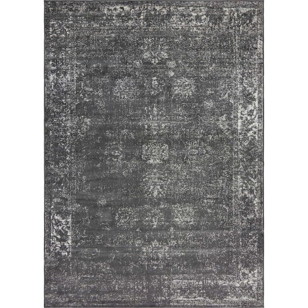 Unique Loom Outdoor Multi Border Gray 2' 2 x 3' 0 Area Rug 3127207 - The  Home Depot