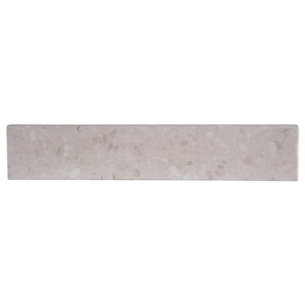 Home Decorators Collection 18 in. W Cultured Marble Vanity Sidesplash in Oyster Pearl