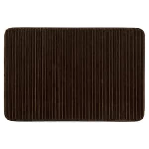 Roswell 20 in. x 30 in. Brown Basket Polyester Machine Washable Bath Mat