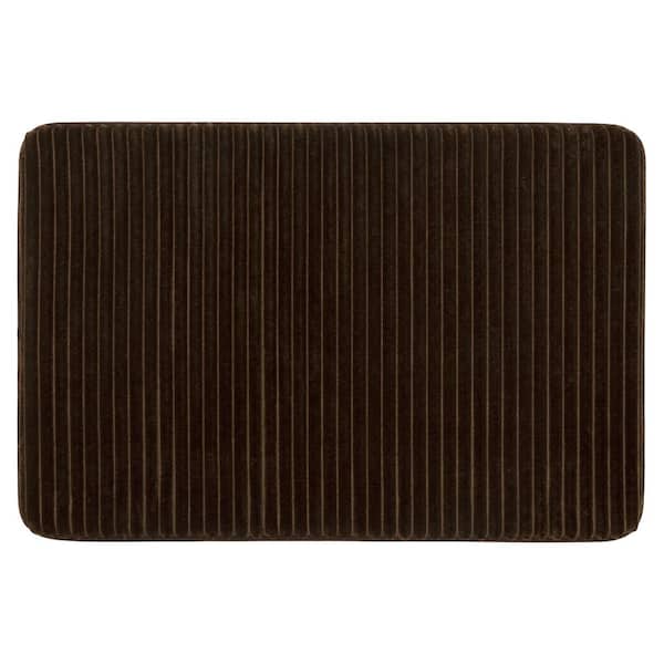 Mohawk Home Roswell 20 in. x 30 in. Brown Basket Polyester Machine Washable Bath Mat