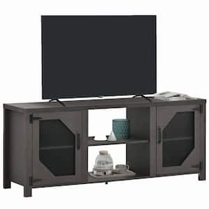 Dark Oak TV Stand Fits TV's up to 65 in. with 3 Levels Adjustable Shelves