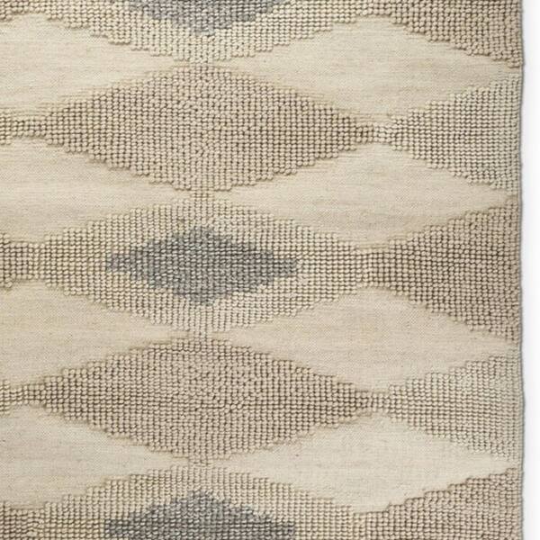 8 ft. x 10 ft. Beige, Blue, Gray Geometric Washable Area Rug