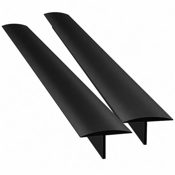 30 in. Black Folding Silicone Stove Gap Covers, Kitchen Sealing Strip Between Electric Stove (2-Pack)