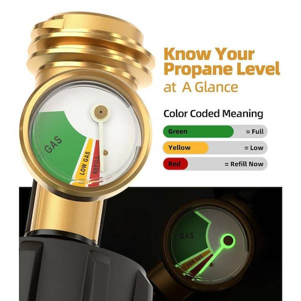 Lukvuzo Universal Propane Tank Gauge Level Indicator Color Coded