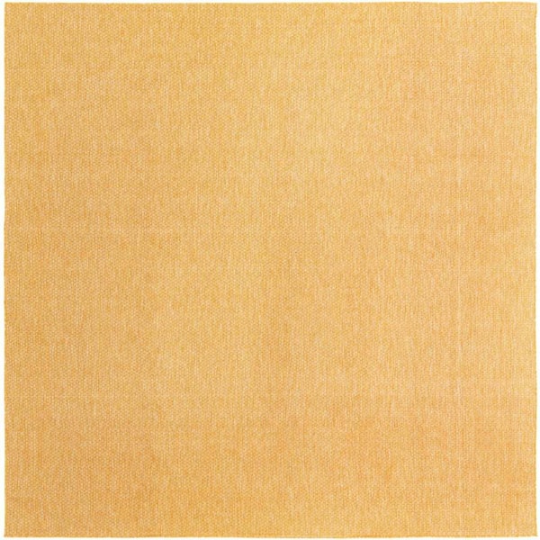 Outdoor Solid Corn Harvest Yellow 10 ft. 8 in. x 10 ft. 8 in. Area Rug