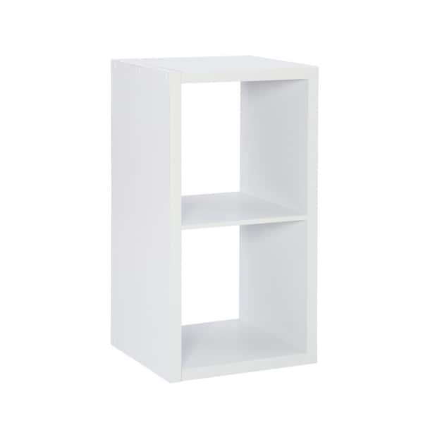 Linon Home Decor Dillon White 2-Cubby Horizontal or Vertical Storage Cabinet