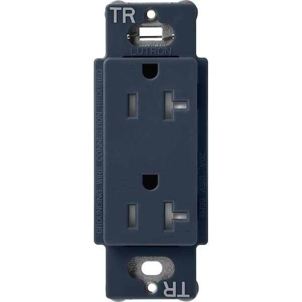 Lutron Claro 20-Amp Tamper-Resistant Duplex Receptacle, Deep Sea (SCRS ...