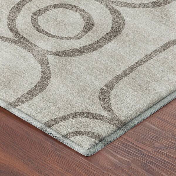 Mayfield Premium Machine Washable Abstract AMF2344 Taupe 10 ft. x 14 ft. Area Rug