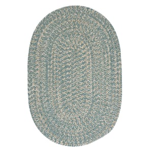 Better Trends Green Woodbridge 100% Wool Braided Rug, Indoor use, for Adult  , 20 x 30