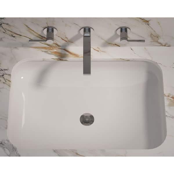 TINIAN Double Handles Widedpread Wall Mount Bathroom Sink Faucet with Pop-Up Drain in Polished Chrome