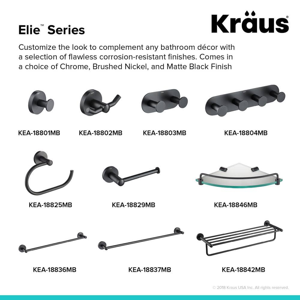Matte Black Modern Double Wall Mounted Robe Hook