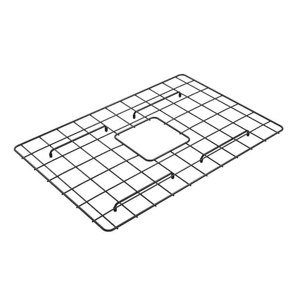 BOCCHI 24 in. L x 16 in. W Bottom Grid 2.0 in Matte Black for 27 in. 1356 Single Bowl Sink