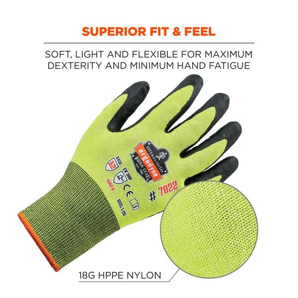 Size 10 Medium Yellow Polyester Heavy Duty Non Slip Work Gloves with Green Latex Coated Palm, 144 Pairs/Case Size 10 Medium Yellow Polyester Heavy Duty Non Slip Work Gloves with Green Latex Coated Palm, 144 Pairs/Case