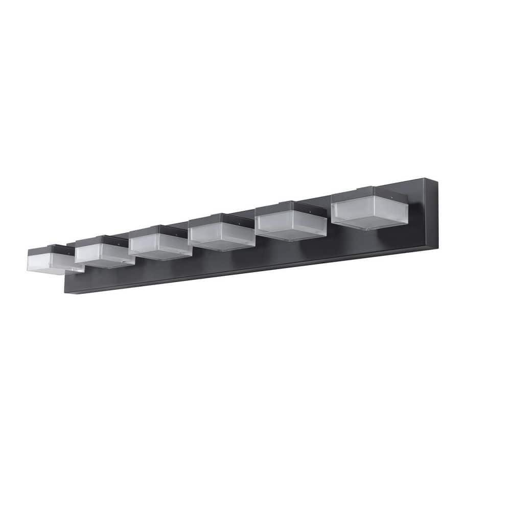 38.2 in. 6-Light Black LED Vanity Mirror Light Fixture For Bathrooms and Makeup Tables price history on PriceWatchPro
