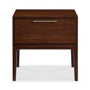 Mercury 1-Drawer Exotic Nightstand 22 in. H x 22.05 in. W x 18.05 in. L