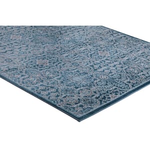 Jefferson Collection Athens Blue 3 ft. x 4 ft. Area Rug
