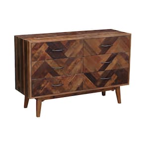 Benton Oak Wood 6-Drawer Natural Oak Rectangular Dresser (31 in. H x 47 in. W x 16 in. D)