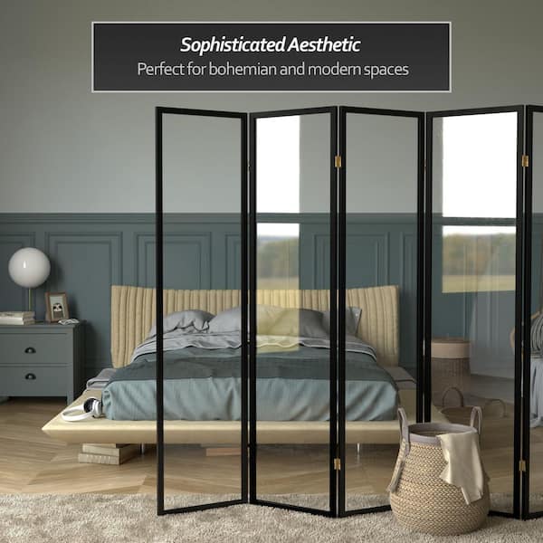 Plastic Tree 「Peep Plastic Partition」#2 Oriental Furniture 7 ft. Tall Clear Plastic Partition White