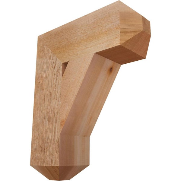 Ekena Millwork 6 in. x 22 in. x 18 in. Western Red Cedar Traditional Craftsman Rough Sawn Bracket