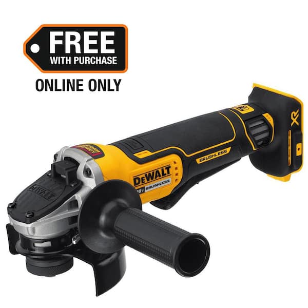 20V MAX XR Cordless Brushless 4.5 in. Paddle Switch Small Angle Grinder with Kickback Brake (Tool Only)