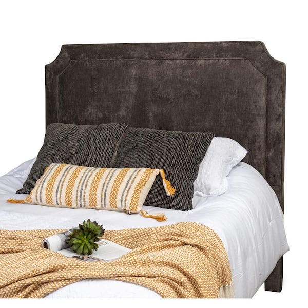 Leffler Home 64 in. W Avignon Charcoal Upholstered Queen Headboard