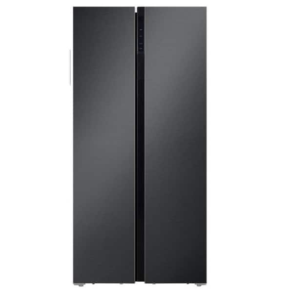 Hamilton Beach 20.6 cu. ft. Countertop Depth Side-by-Side Refrigerator in Black Stainless Steel