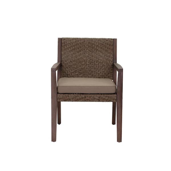 Courtyard Casual Bridgeport II Dining Arm Chair Stained Eucalyptus Wood