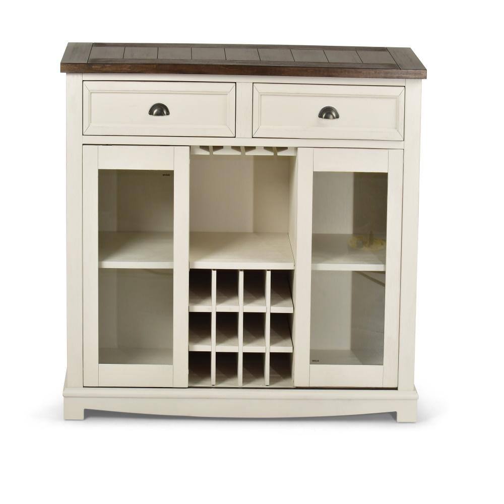 UPC 635178960513 product image for Cayla White And Dark Oak Server With Storage | upcitemdb.com