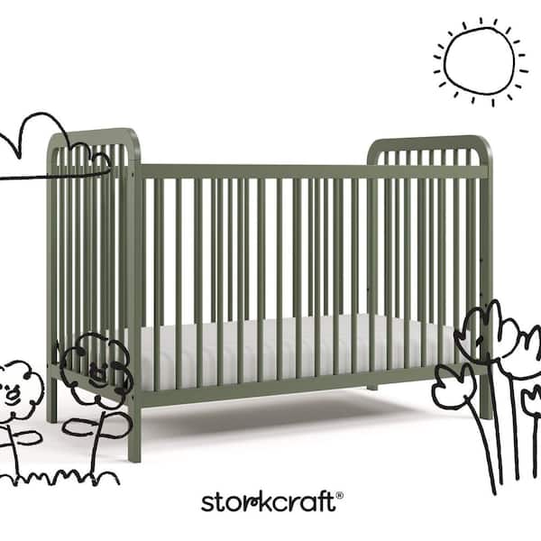 Storkcraft Pasadena Olive 3-in-1 Convertible Crib 04522-50A - The