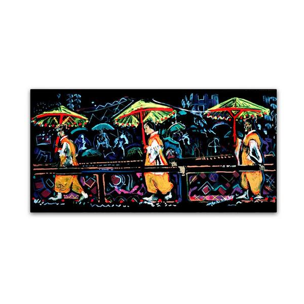 Trademark Fine Art 24 in. x 47 in. "Sumiyoshi Festival" by Lowell S.V. Devin Printed Canvas Wall Art