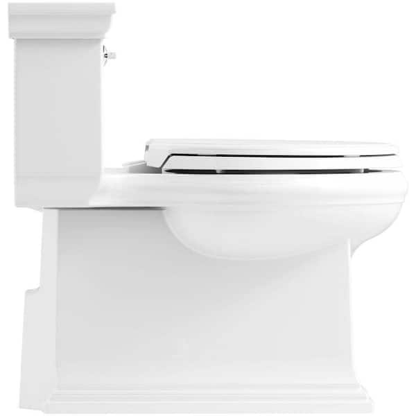 Memoirs 12 in. Rough In 1-Piece 1.28 GPF Single Flush Elongated Toilet in White (Seat Included)