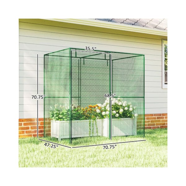 6 ft. x 4 ft. Green Polyethylene & Steel Grow Tent, Crop Cage