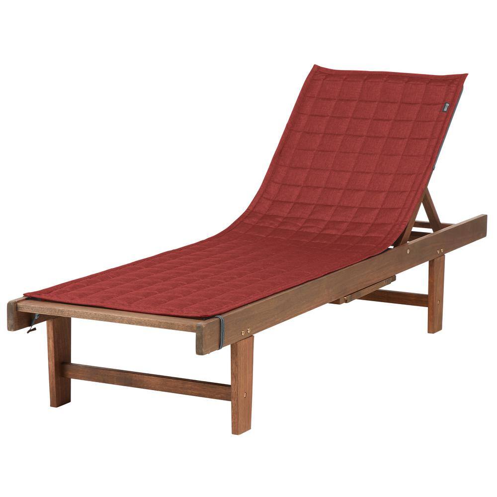 Classic Accessories Montlake FadeSafe 80 in. L x 26 in. W Heather Henna Patio Chaise Lounge