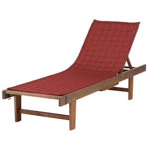 Montlake FadeSafe 80 in. L x 26 in. W Heather Henna Patio Chaise Lounge Slipcover