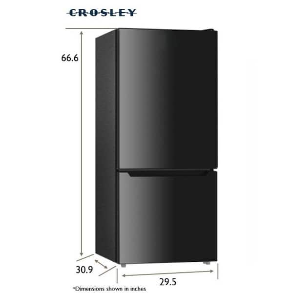 Crosley 30 in. 18.7 Cu. Ft. Bottom Freezer Refrigerator in Black