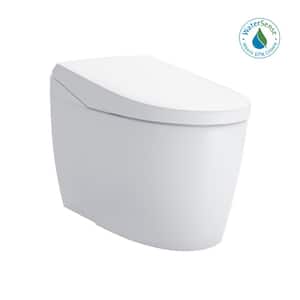 NEOREST AS 2-Piece 0.8/1.0 GPF Dual Flush Elongated Comfort Height Toilet and Integrated Bidet in Cotton White