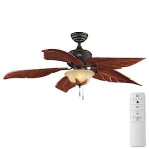 Antigua Plus 56 in. Oil Rubbed Bronze LED Smart Ceiling Fan with Light and Remote Works with Google Assistant and Alexa