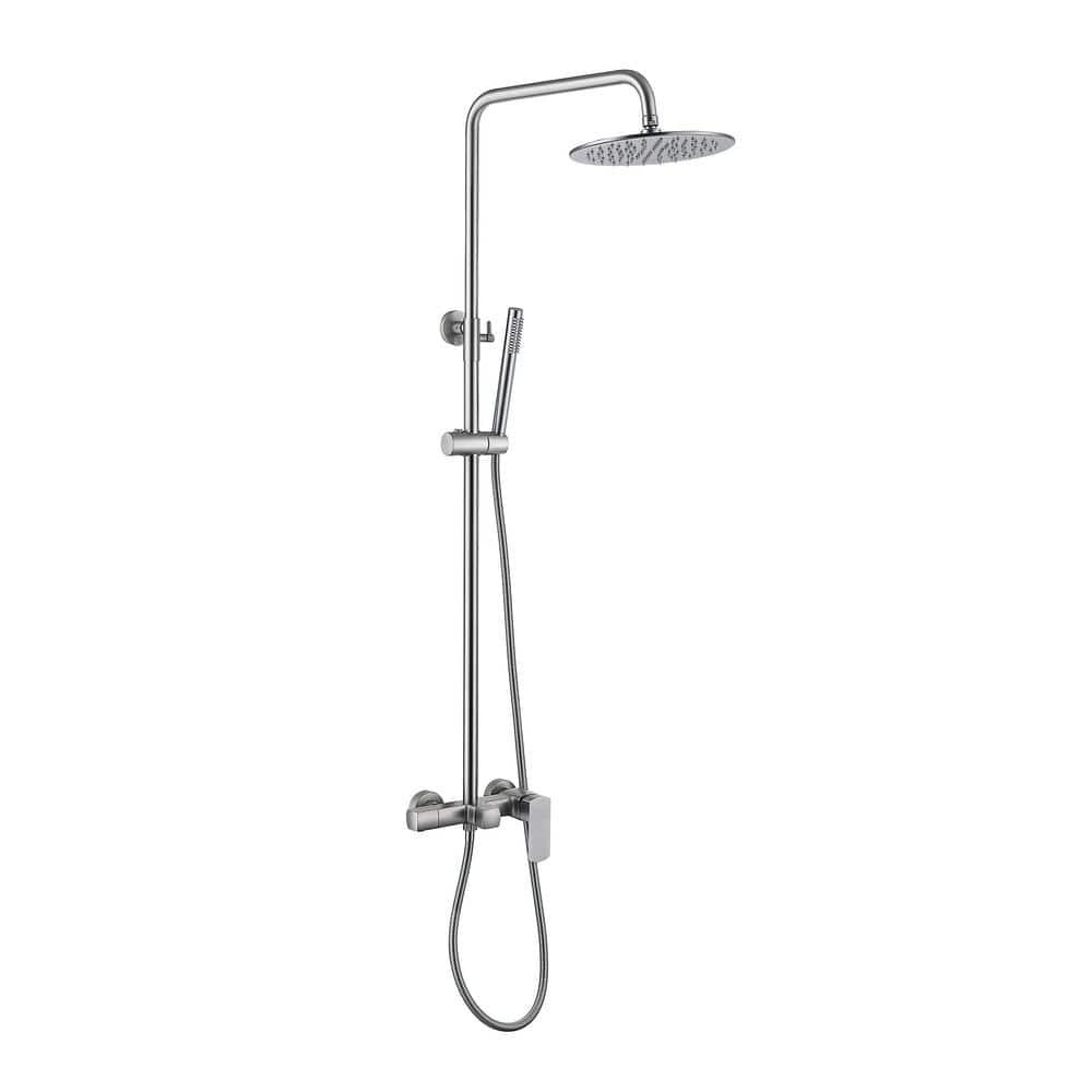 Tomfaucet 3-Spray Tub and Shower Faucet with Hand Shower in Brushed ...