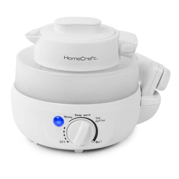 Homecraft HCCWK6WH 0.6-Liter Collapsible Electric Water Kettle, White