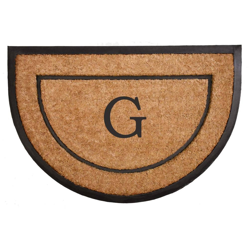 Imports Decor Outdoor Doormat 1-1/2-ft x 2-1/2-ft Brown Semicircle Outdoor Door Mat Imports Decor Outdoor Doormat 1-1/2-ft x 2-1/2-ft Brown Semicircle Outdoor Door Mat