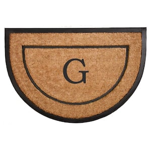 The General Half-Circle Door Mat, 24" x 36", Letter G