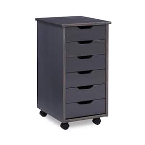 Mcleod Grey 6 Drawer Rolling Storage Organizational Cart