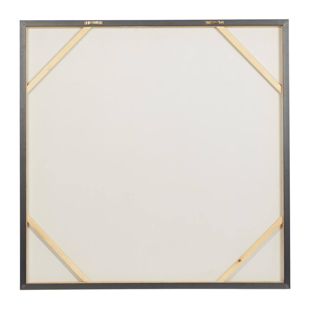Large White and Silver Abstract Canvas Framed Wall Art