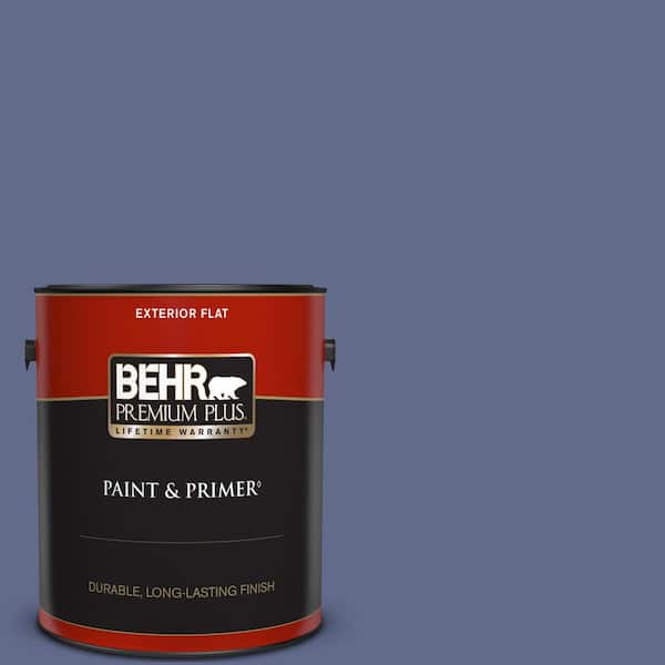 BEHR PREMIUM PLUS 1 gal. #S540-6 Dangerously Elegant Flat Exterior Paint & Primer