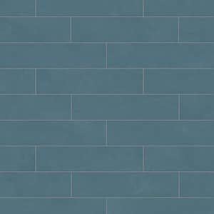 Urban Denim 3 in. x 12 in. Solid Concrete Look Porcelain Floor and Wall Tile (3.39 sq. ft./Case)