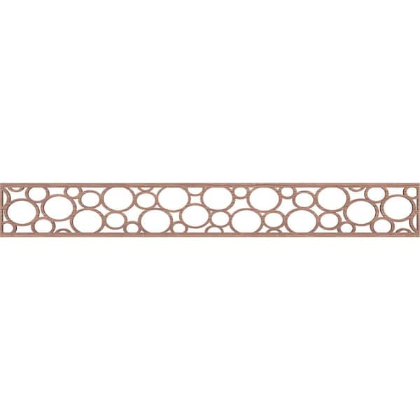 Ekena Millwork Hemingway Fretwork 0.375 in. D x 46.5 in. W x 6 in. L Walnut Wood Panel Moulding