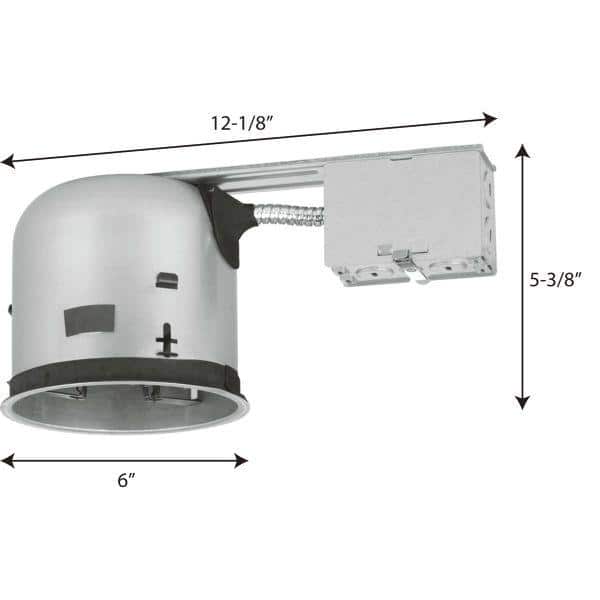 Steel 12" Indoor/Outdoor Recessed Housing Light Fixture